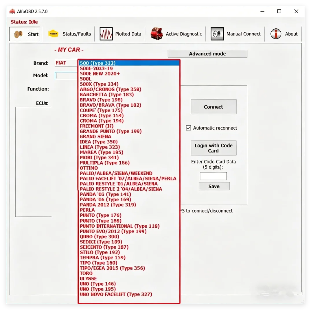 Hot Sell AlfaOBD v 2.5.7.0 For Windows Licensed - Diagnosis For Alfa/Fiat/Lancia/Abarth/Dodge/RAM/Chrysler/Jeep/Peugeot/Citroën