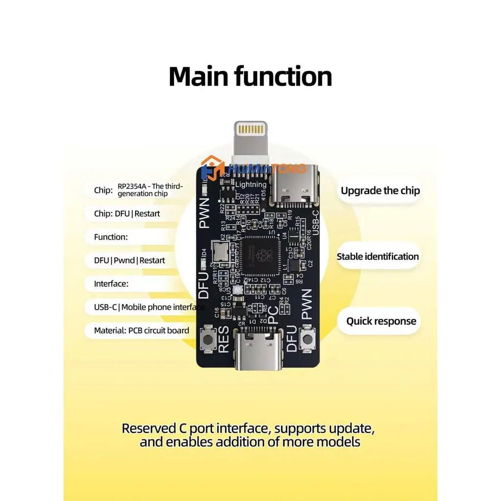 OSS RP2354A PICO DFU Engineering Board One-click DFU PWND Purple Mode IPhone Xr-11pr Repair Tool