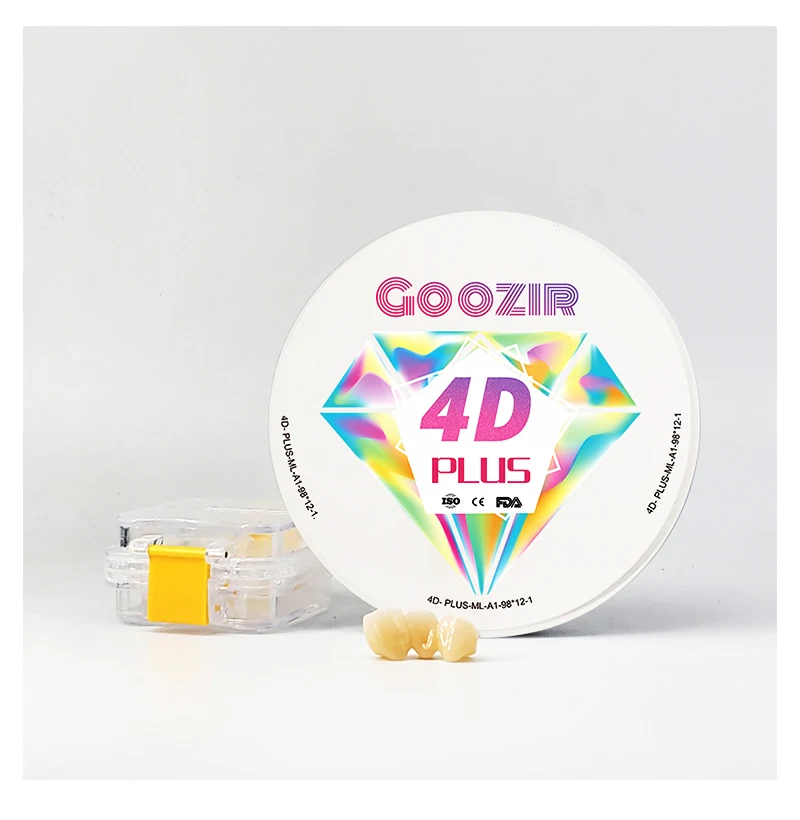 

GOOZIR Factory price 8 multilayers color 4D PLUS Multilayer Dental Zirconia Blocks Open System CAD CAM Denture Ceramic Material