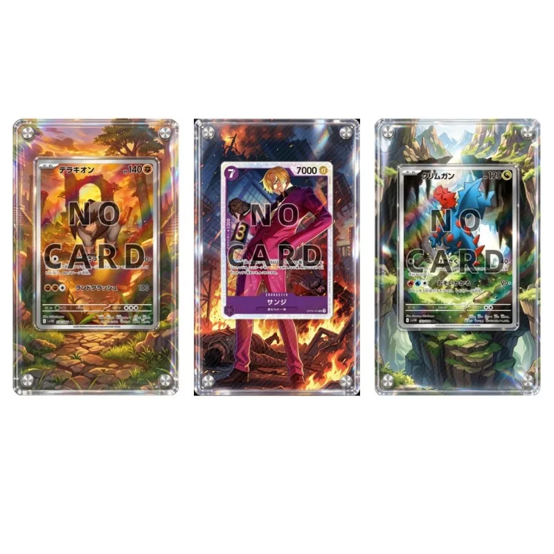 Bloc de cartes en acrylique étendu, haute transparence, pour cartes à collectionner, résistant aux rayures, présentoir de bureau, cartes TCG non incluses
