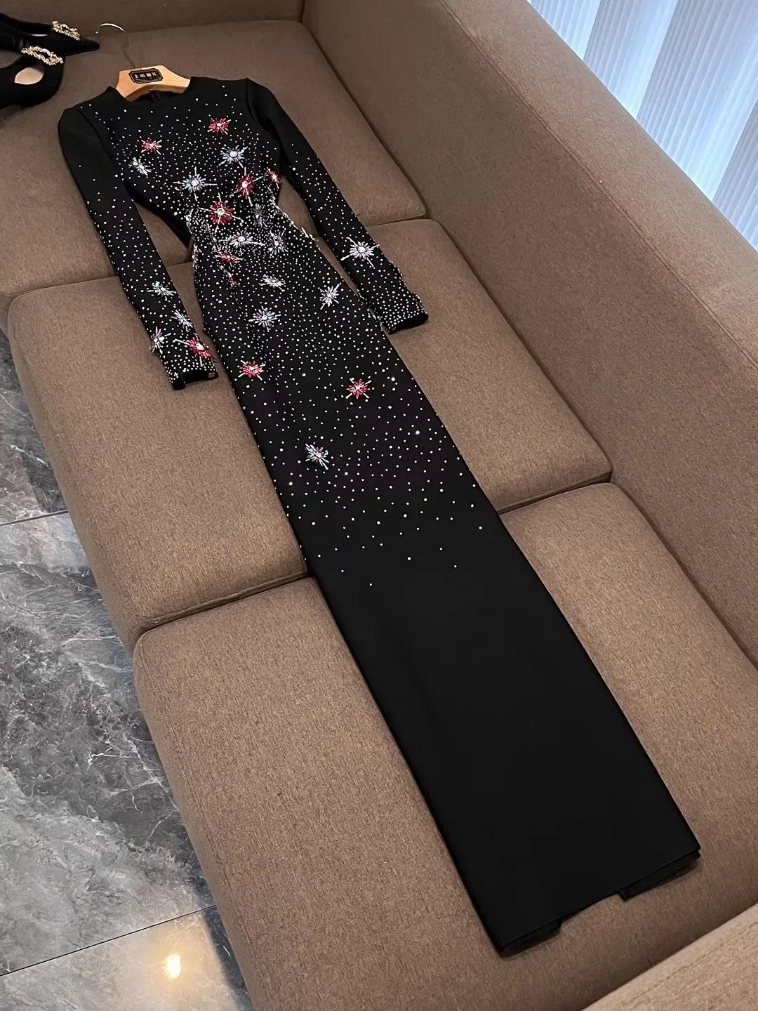 エレ ロング スヴェ ダイヤモンド埋め込み ドクター ヘビーワーク ラップ パー イブニングガウン Hバージョン ミッドウエスト ヨーロピアン スレ X57