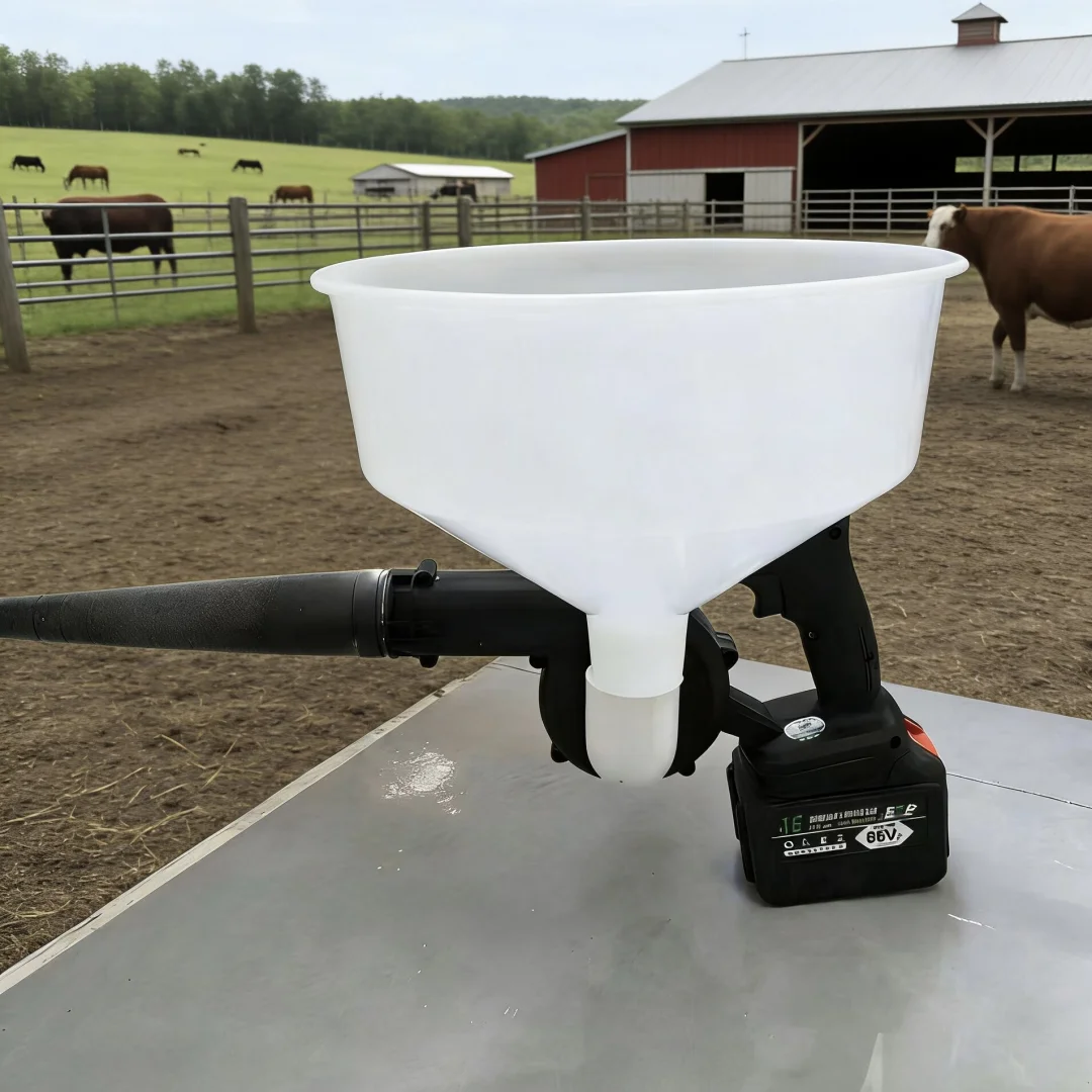 Electric dry powder spray machine, farm cattle sheep pig house chicken coop disinfection machine, lithium battery lime powder ho