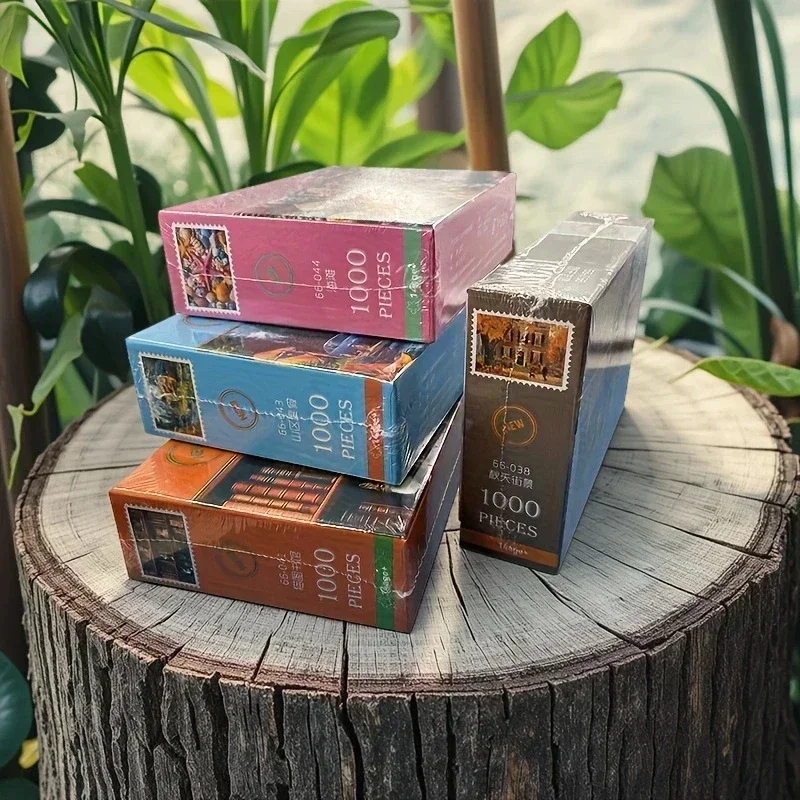 

Micro Puzzle Puzzle 1000 Pieces Mini Landscape World Famous Painting Paper Decompression Healing Creative Educational Toy Puzzle