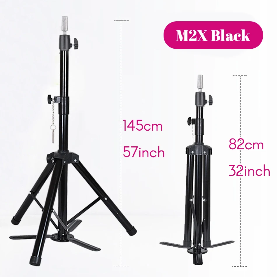 155Cm Mannequin Head Holder Tripod Stand For Hairdressers Salon Training Head Strong Adjustable Wig Stand Tripod For Wig Making image 3
