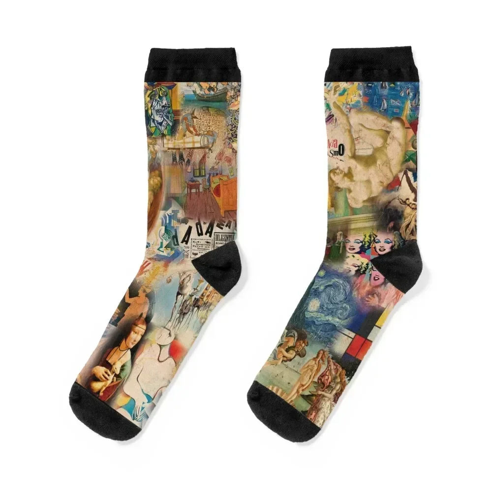 

History of art Socks sports and leisure happy funny gifts christmas stocking Socks For Man Women's