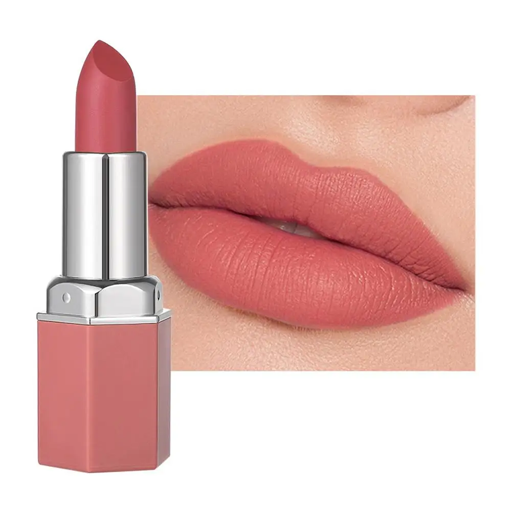 Nebliges Gesicht Samt feuchtigkeit spendend matten Lippenstift sechseckige Tube Lip gloss Make-up Kosmetik 6 Farben Make-up kosmetisches Geschenk für wo o8n5