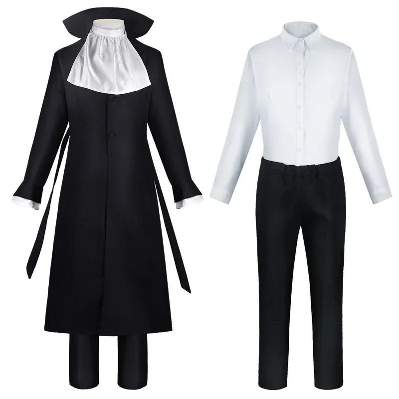 

Akutagawa Ryunosuke Cosplay Costume Outfit For Men Anime BSD Cosplay Costume Black Uniform With Shirt Full Sets*.1