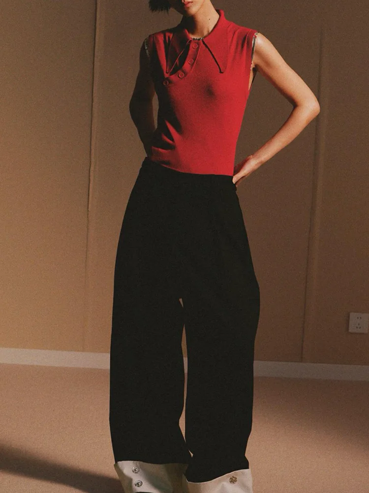 Nueva llegada de primavera, prendas de punto sin mangas de Color sólido ajustadas para mujer, moda adeazante, estilo chino,...