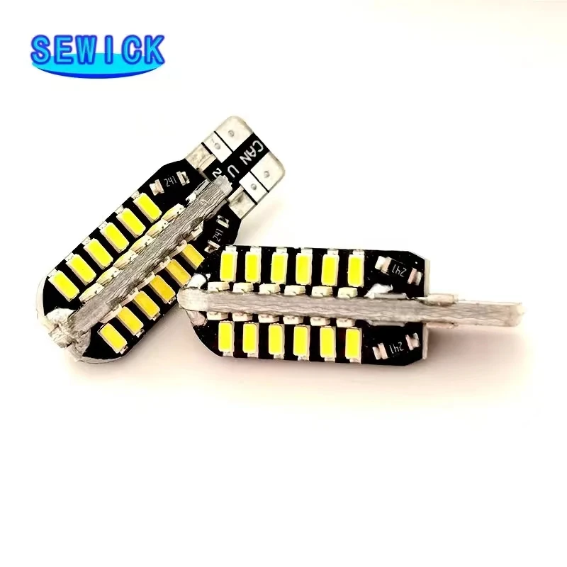 

100 шт., W5W T10 168 192 48 3014 SMD Автомобильные лампы для номерного знака, указателей поворота, лампы для чтения интерьера, 12 В постоянного тока, белые