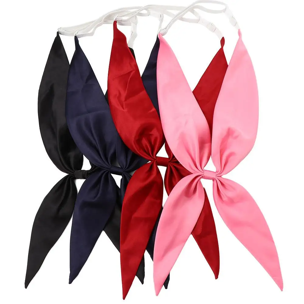 Vintage Elegant Costume Sailor suit Uniform School JK Bow Tie Satin Cravat Neck Ties Ribbon Tie