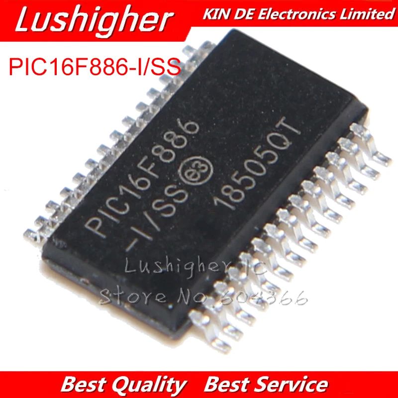 

10PCS PIC16F886-I/SS SSOP28 PIC16F886 16F886 SSOP Microcontrollers