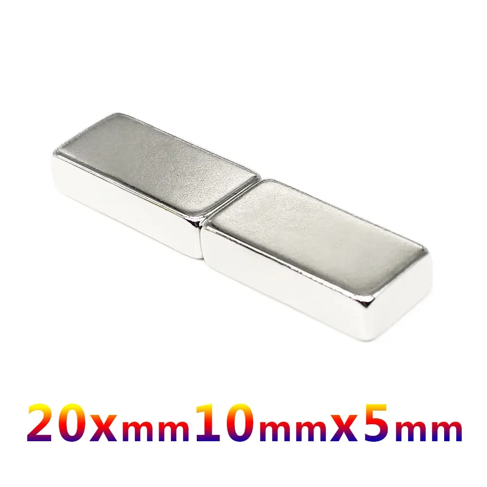 2-50PCS 20x10x5 Powerful Strong Magnetic Magnets Quadrate 20x10x5mm Block Neodymium Magnets 20*10*5 Permanent  Magnet