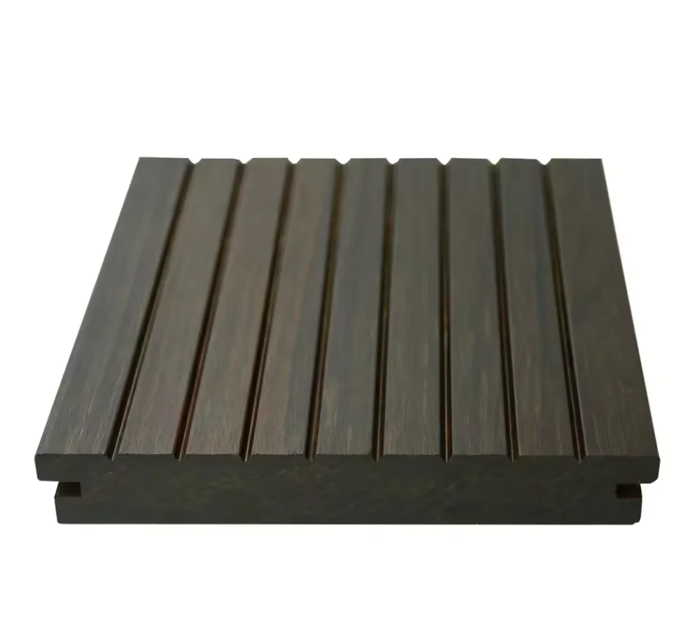 Light carbonization engineering bamboo weaving traditional design outdoor floor 18mm thickness