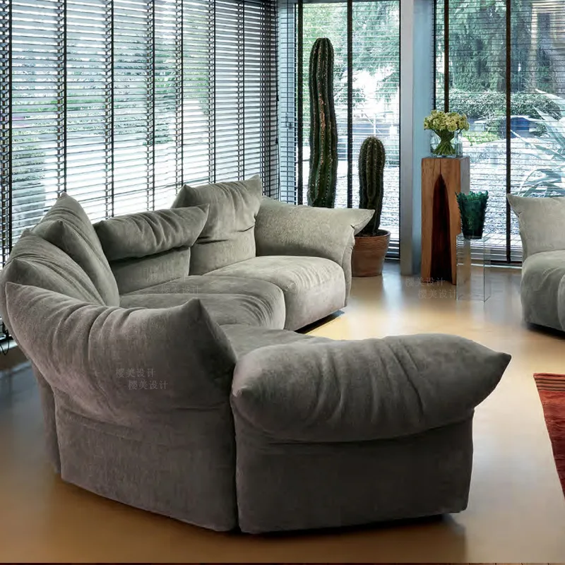 Living Room Furniture Petal Sofa Ltalian Minimalist Special-shaped Fabric Combination