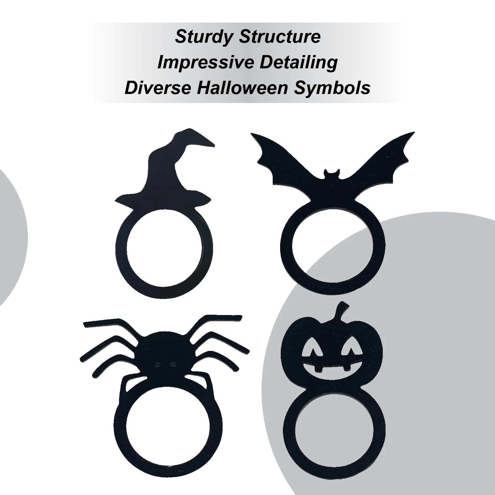 Halloween Napkin Rings Pumpkin Napkin Rings Acrylic Spooky Buckle Clips Decoration For Party Dinner Home Restaurant Kitchen
