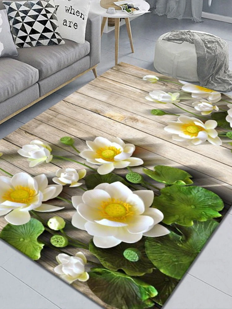 Carpet Living Room Bedroom Large Area Printed Carpet Sofa Coffee Table Mat Household Modern Simple Washable Carpet Persian Rug