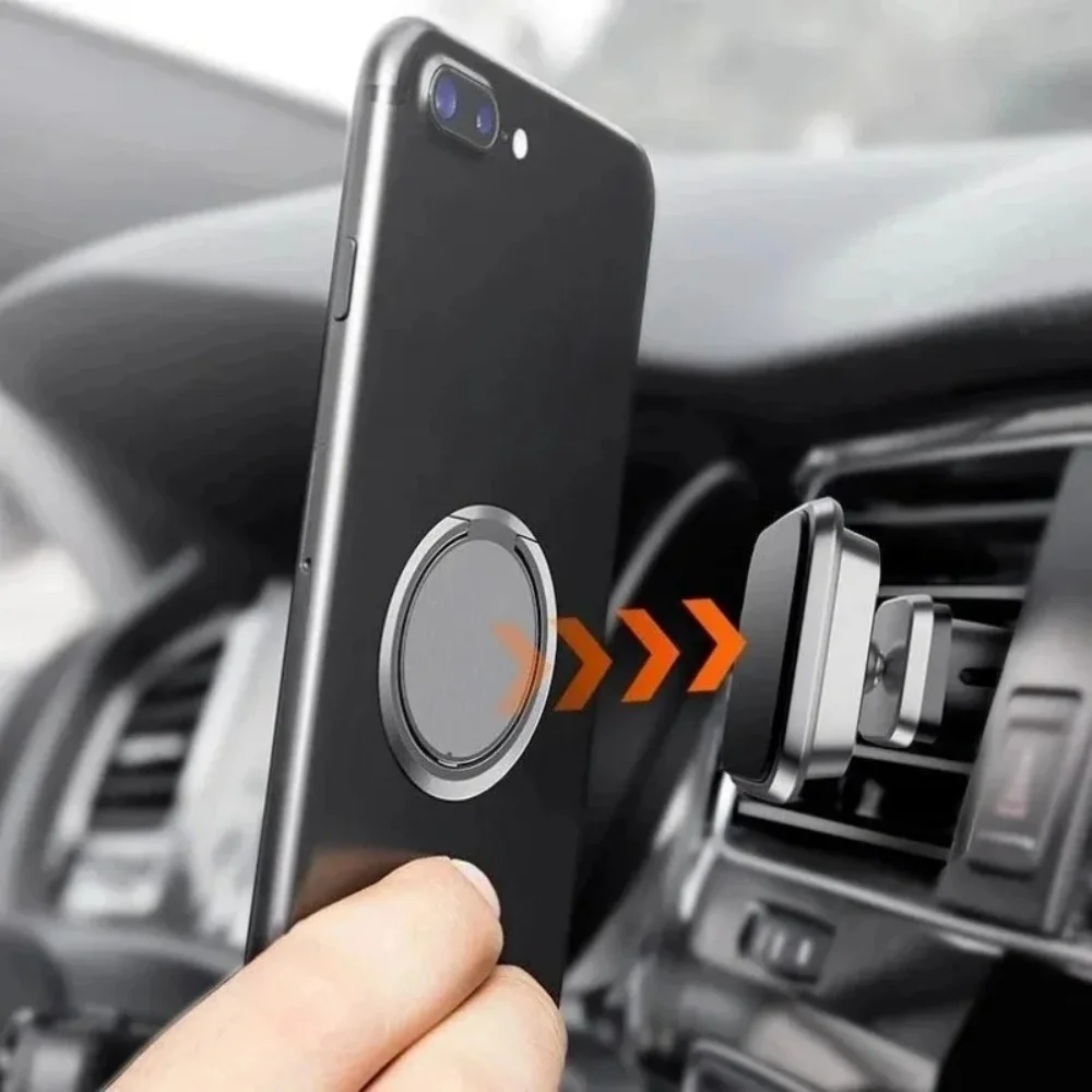 Universal Magnetic Phone Finger Ring Holder 360° Rotation Mobile Phone Back Case Holder Cover Ultra Thin Car Smartphone Bracket