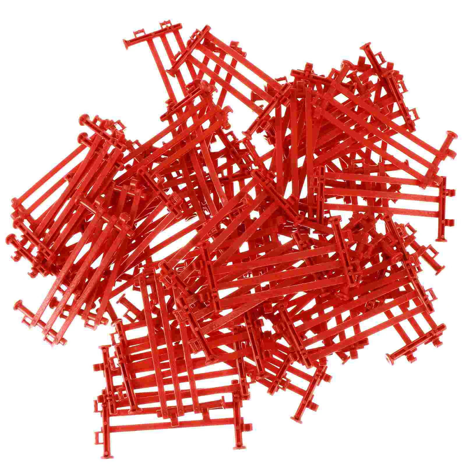 

50 Pcs Scene Fence Zoo Layout Fences Mini Farm Supplies Miniature Simulation Animals Models Plastic Sand Table Garden