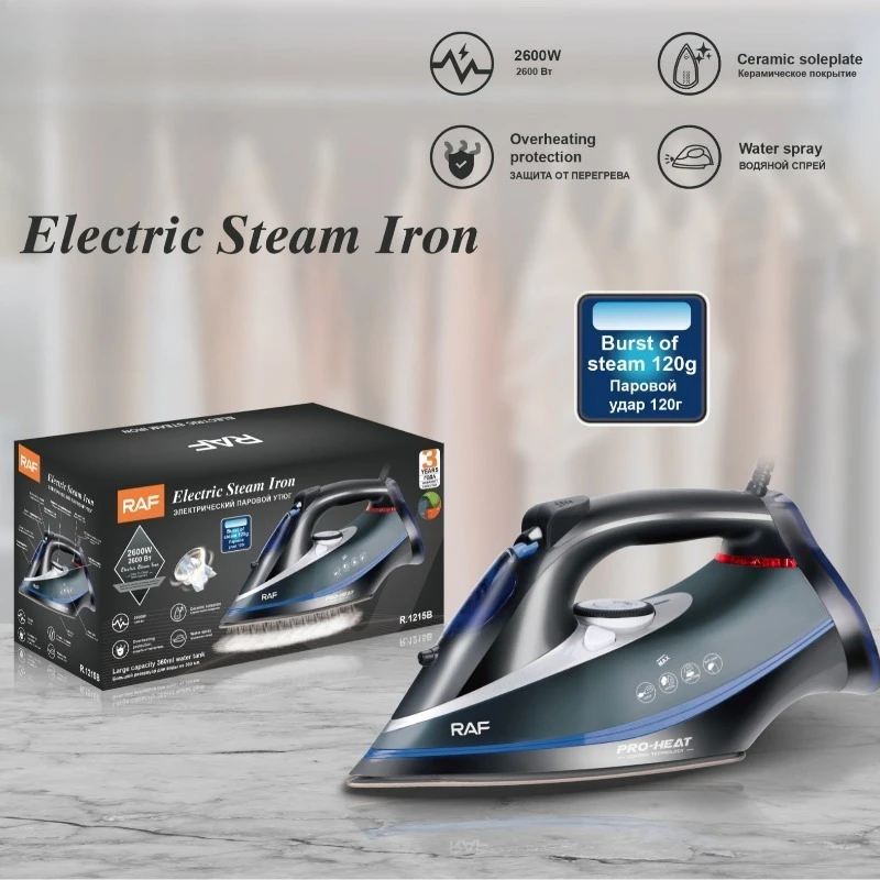 Bestseller EU Plug Steam Electric Irons 220V with Ceramic Soleplate Non-stick Variable Steam High Pressure Steam Iron Machine