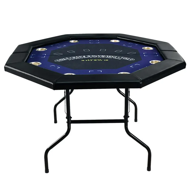 طاولة البوكر القابلة للطي Texas Hold 'em Poker Chip Table Entertainment Octagon Poker Table معدات الترفيه والترفيه