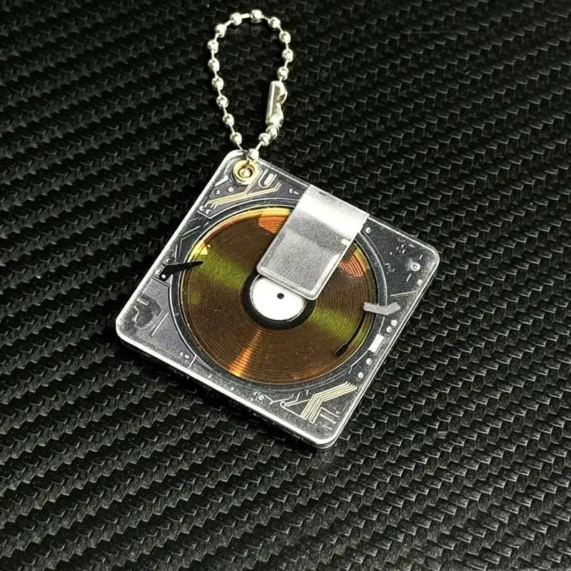 Mini-DJ-Plattenspieler Acryl-Schlüsselanhänger Vintage Vinyl-Plattenspieler-Anhänger Hip-Hop Streetwear Taschenanhänger Schmuck Geschenk – Detail 5