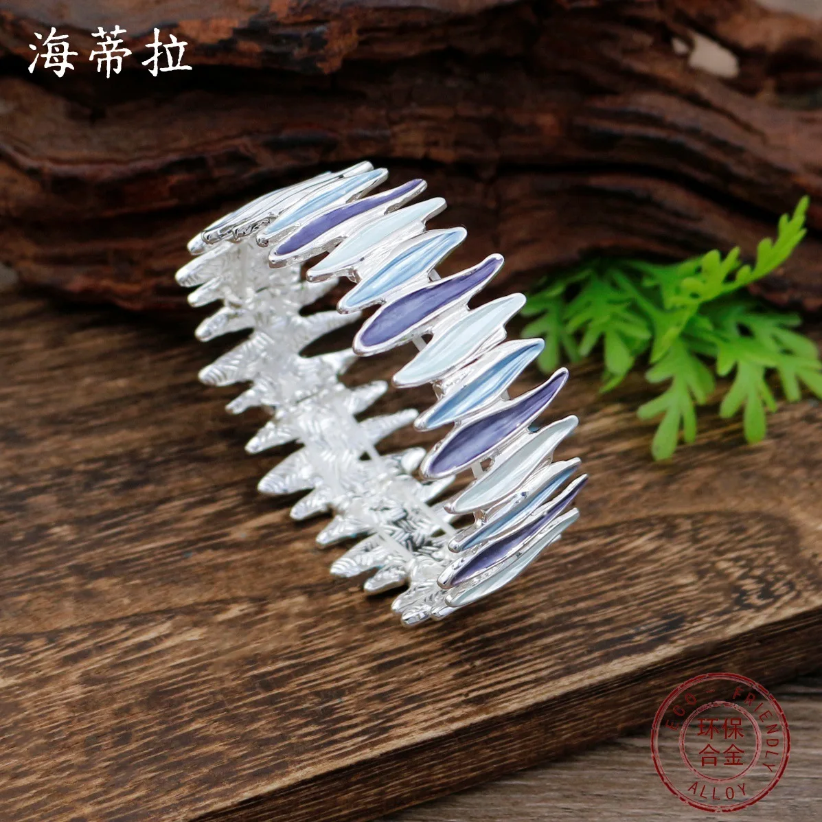 Jewelry DIY accessories new enamel color irregular line elastic bracelet women's fashion high-end geometric line bracelet