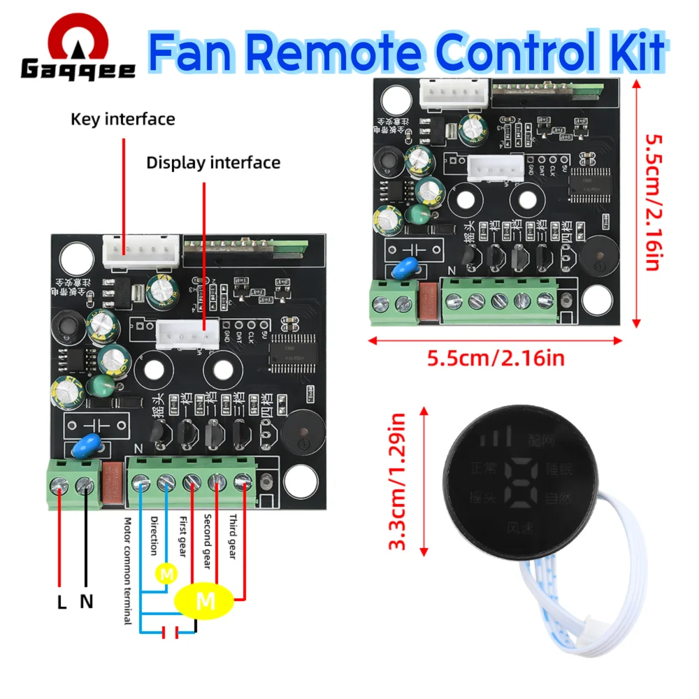 

AC 110-220V Works with eWelink WIFI Smart Fan Conversion Universal Module Mobile App Remote Control Voice