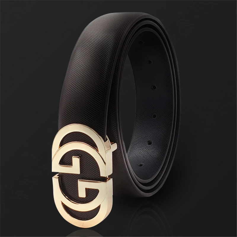 Business Men Belts Wide 3.4cm Luxury Brand Famous Leather Male Belts for Women High Quality Designers G Buckle Dress Strap belt