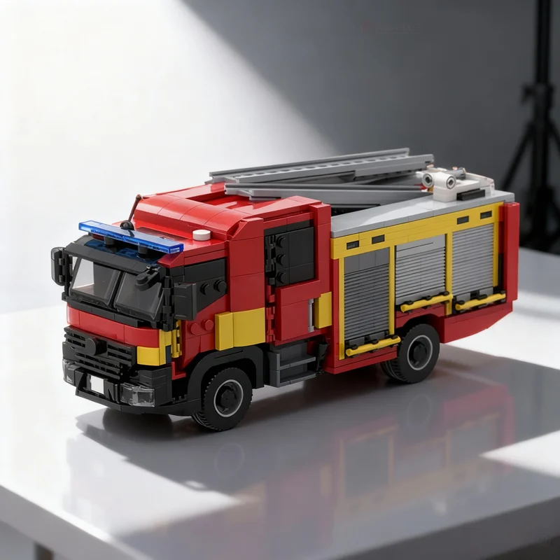 

1036pcs MOC London Fire Brigade LFB Pump Ladder City Model Building Blocks Construction Christmas Gifts Education Toys Brick