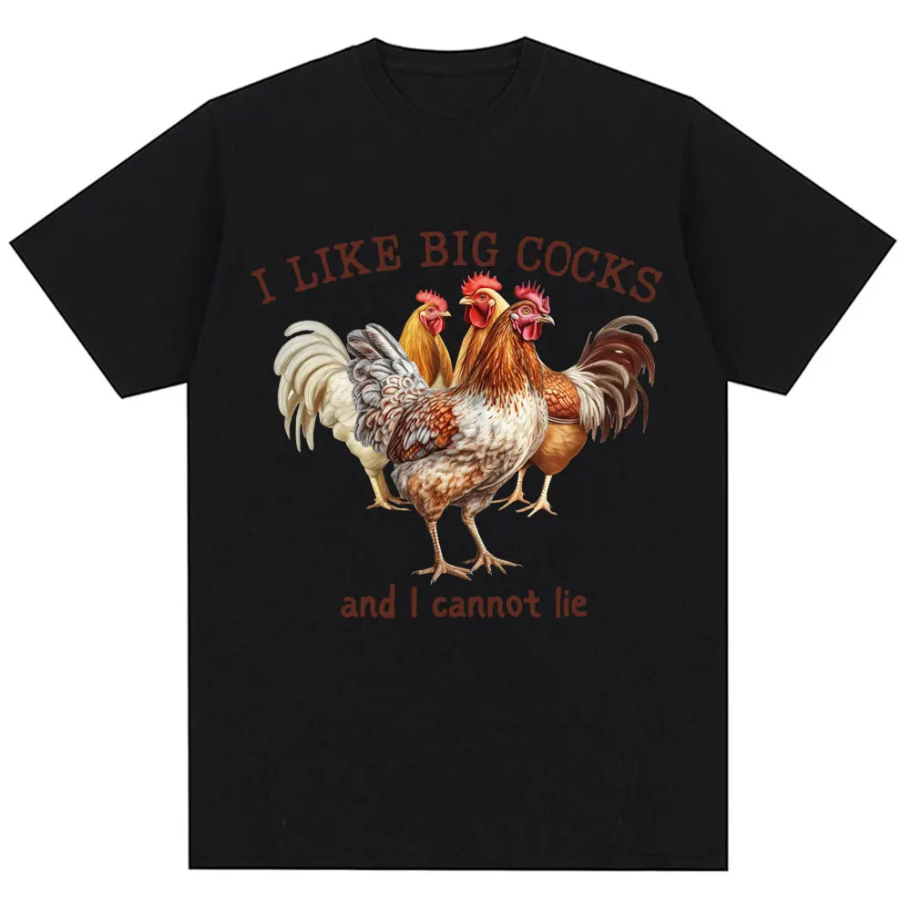 Eu gosto de galo grande e não posso mentir galos engraçado meme camiseta humor piada feminina manga curta vintage t camisa personalidade y2k topo