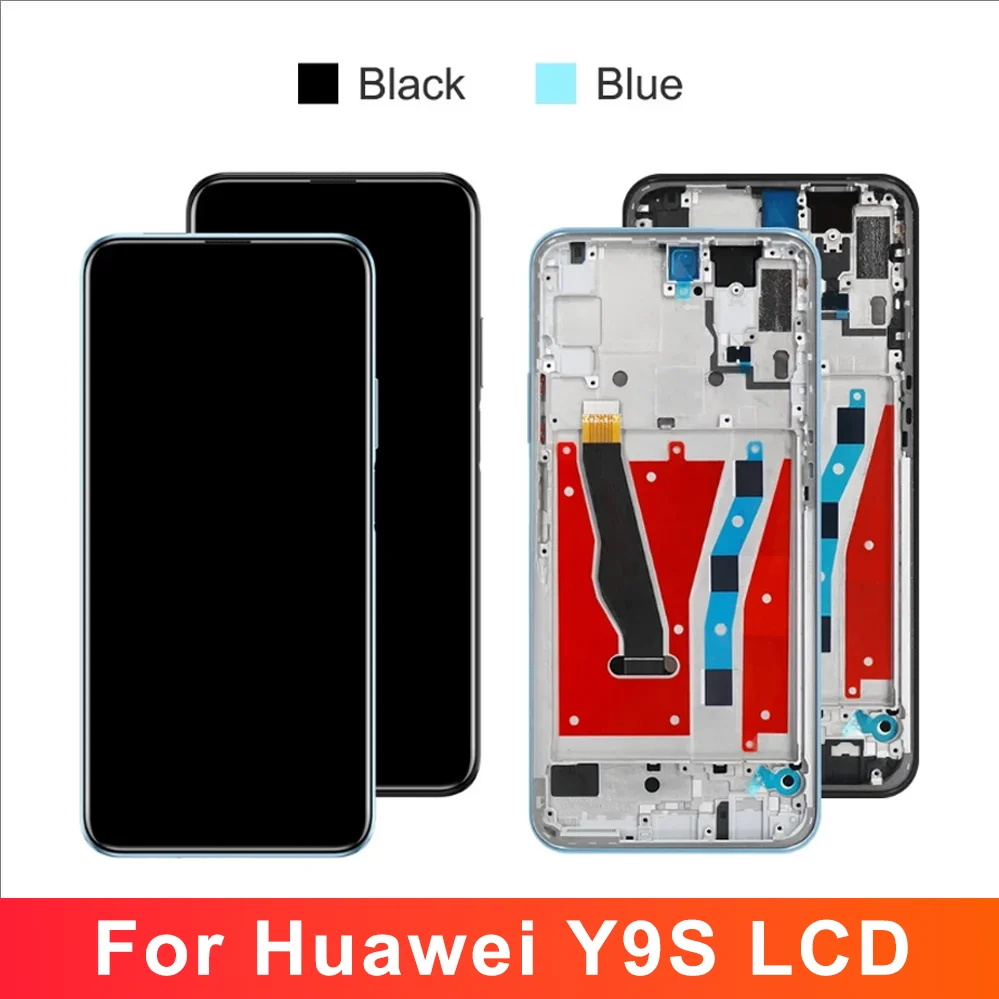 New High Quality Display For Huawei Y9S Y9 s / P Smart Pro 2019 LCD Touch Screen With Frame Digitizer with frame Display module