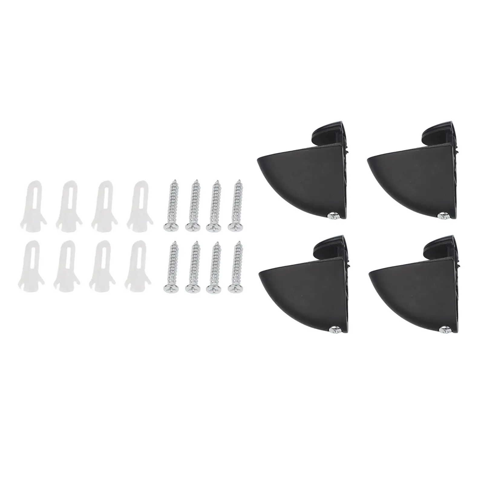4 Piece Adjustable Glass Bracket Set Sturdy Zinc Alloy Supports for Organizing Shelves in Showrooms Offices and Bathrooms