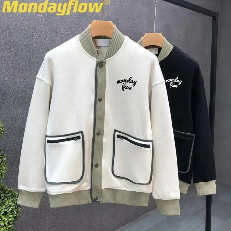 

Monday Flow Autumn Winter Golf Knit Cardigan for Men Couples Knitted Sweater Jacket Skull Fashion Design Golf Apparel Outwear