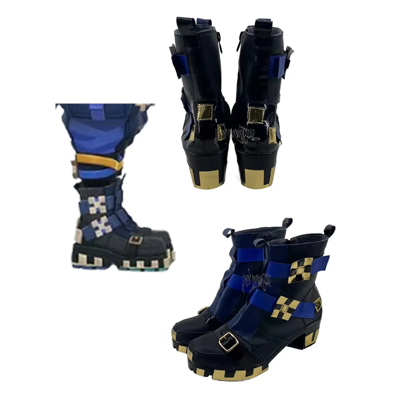 Anime Role Play Kinich Cosplay Shoes Men PU Leather Props Boots for Halloween Carnival Party Christmas Customized
