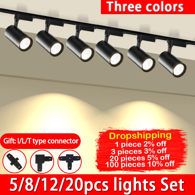 

Track Light Led Light Fixture Ceiling Track Spot Kitchen Rail Systems Lamp Set Track Lighting Rail Led Spotlight For Home Store