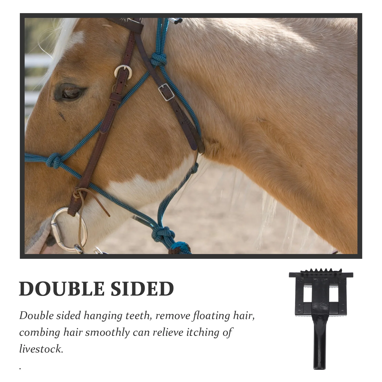 1 قطعة مكشطة الحديد المسننة فرشاة شعر الماشية حجم كبير تساقط مشط مريح أداة تهذيب الماشية فرشاة الحكة #4