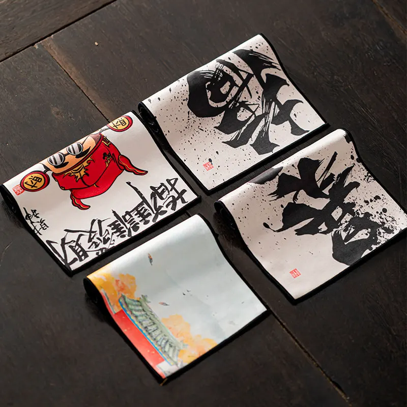 Thickened suede absorbent tea towel, high-end Chinese tea table towel, special rag for Kung Fu tea set, tea pad, pot towel