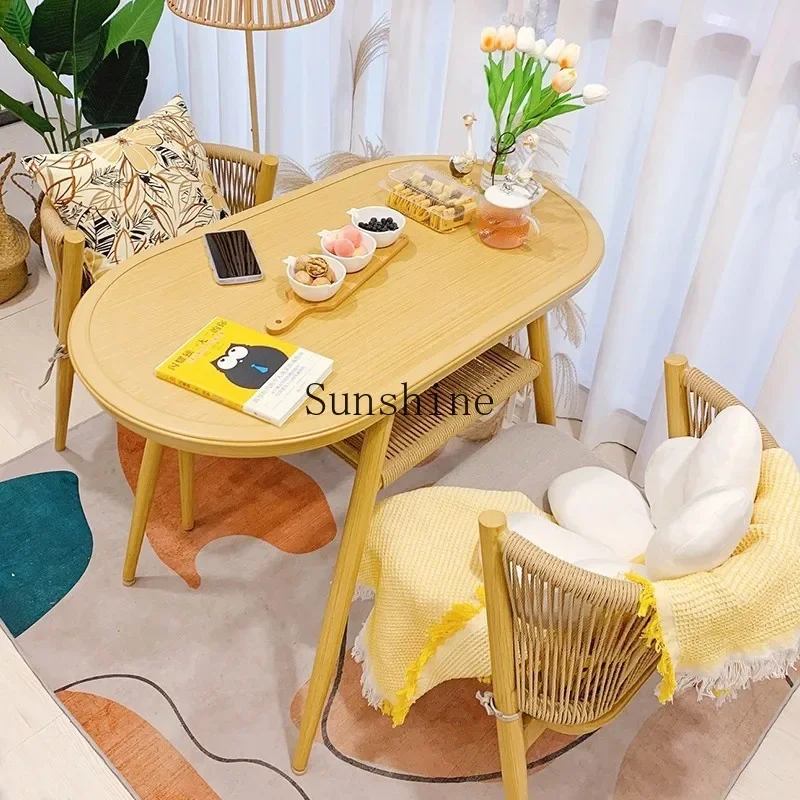 

Balcony reading leisure tea table and chair combination one table two chairs rattan chair three-piece set