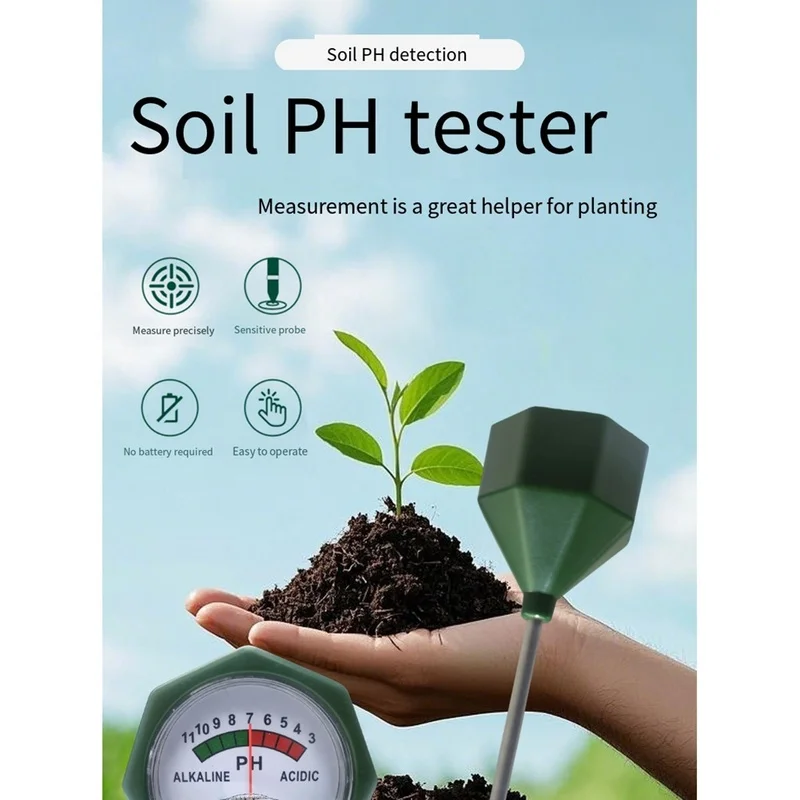 DT16 Soil Moisture Meter PH Tester for Plants Water Monitor Hygrometer Sensor for Garden Lawn No Battery Needed Accurate Reading