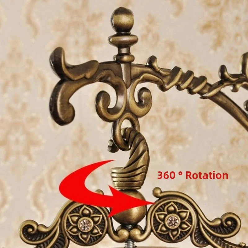 Wooden Wall Clock Living Room Double-sided Clocks Vintage Room Decoration Luxury Wall Watch Silent Entrance Hall Decoration
