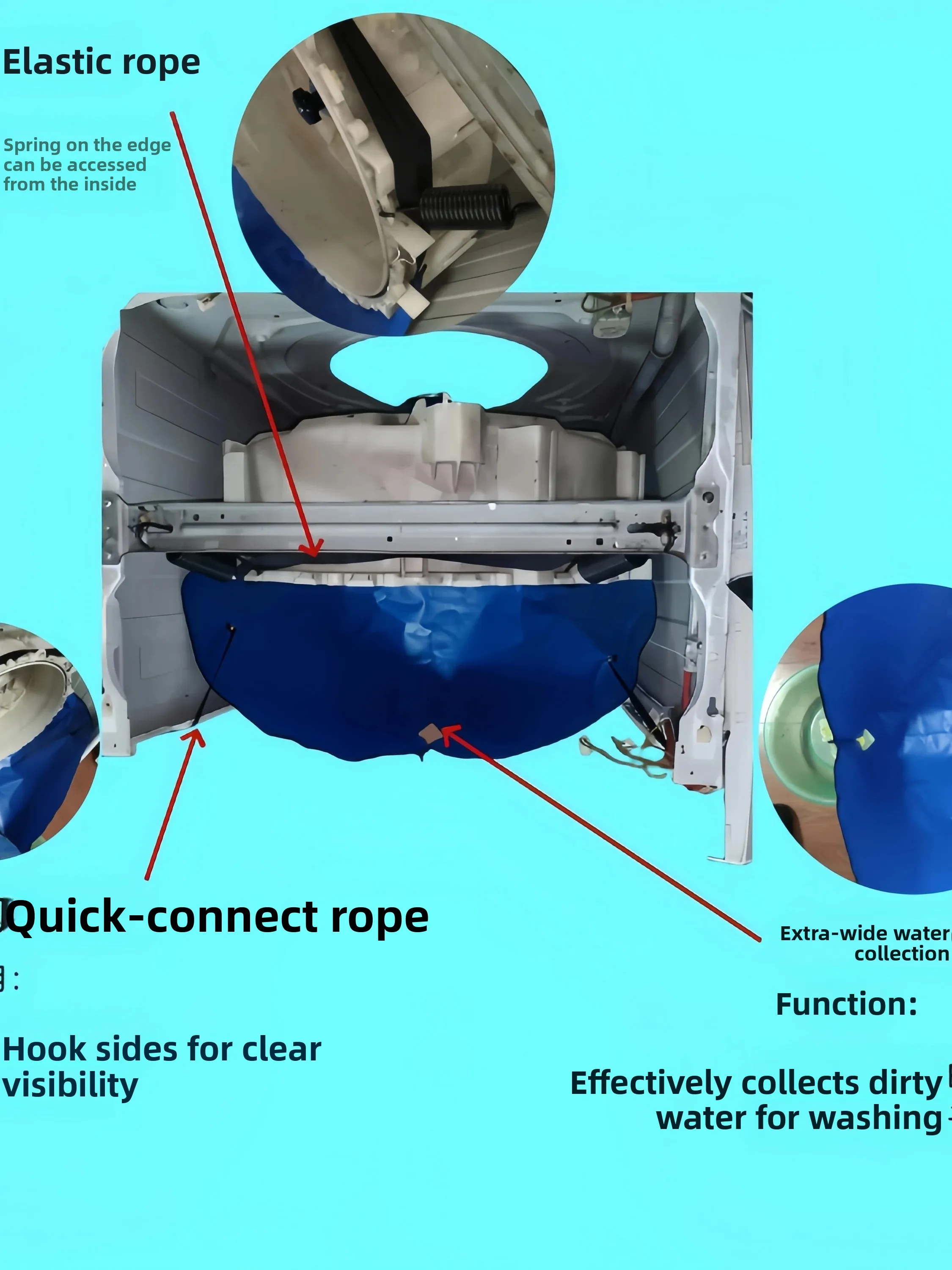 Universal Professional Washing Machine Cleaning Tool Water Catching Non-Air Conditioner Bearing Waterproof Cover Non-Acidic