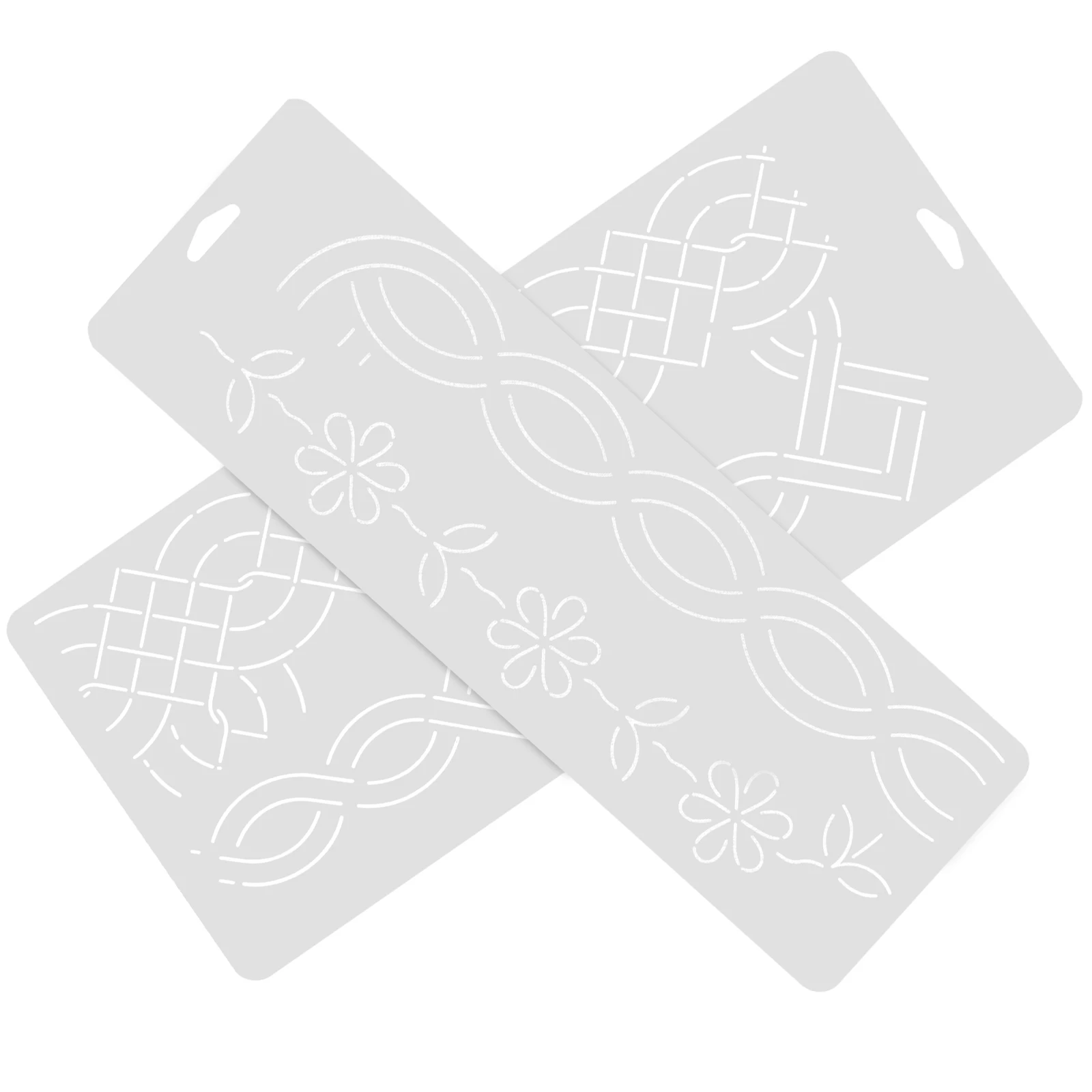

2 Pcs Embroidery Template Plastic for Quilting Templates Wuilting Stencils Lines Christmas