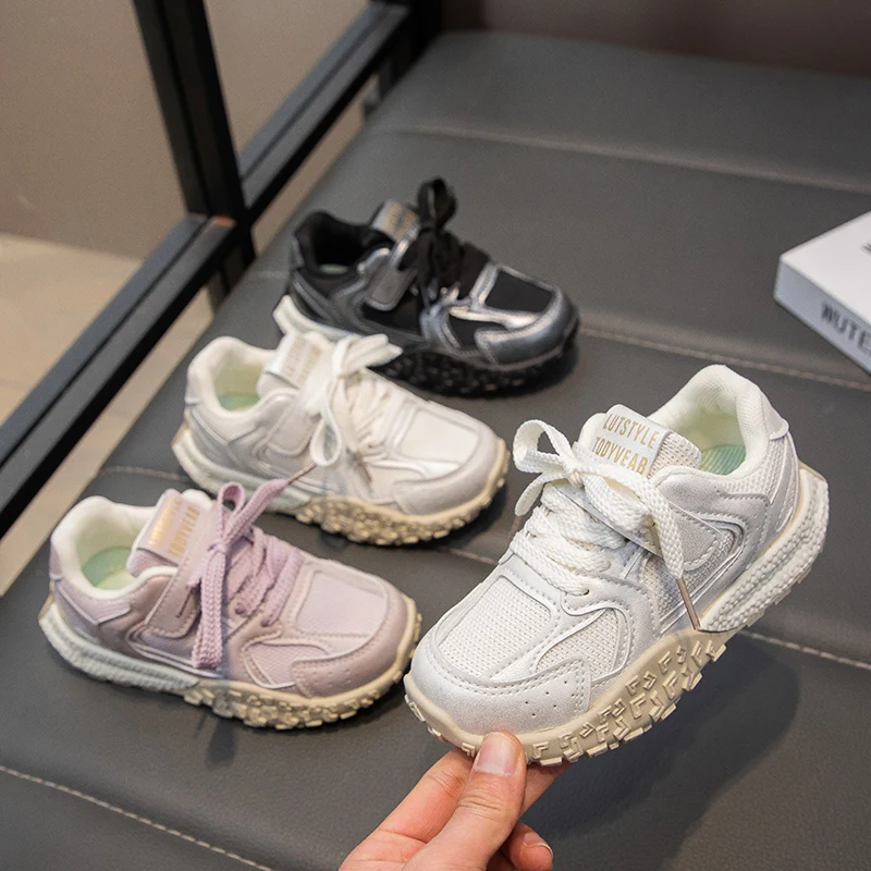 

Обувь для детей 2025 г., дышащие спортивные кроссовки, женские противоскользящие тренировочные детские прогулочные туфли, спортивная обувь