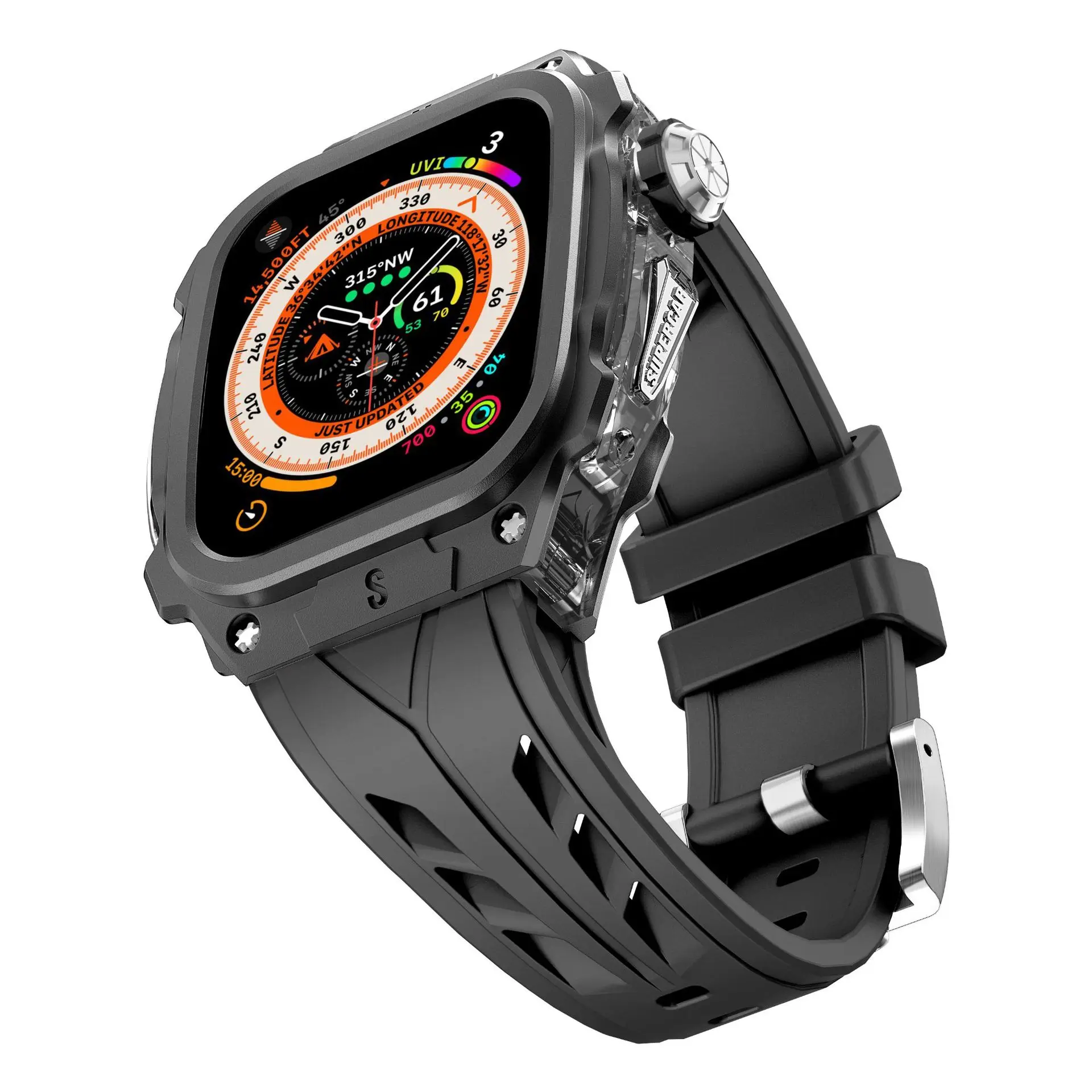new-custom-full-cover-transparent-case-mod-kit-with-adjustable-silicone-watch-band-strap-for-apple-watch-series-11-10-46mm