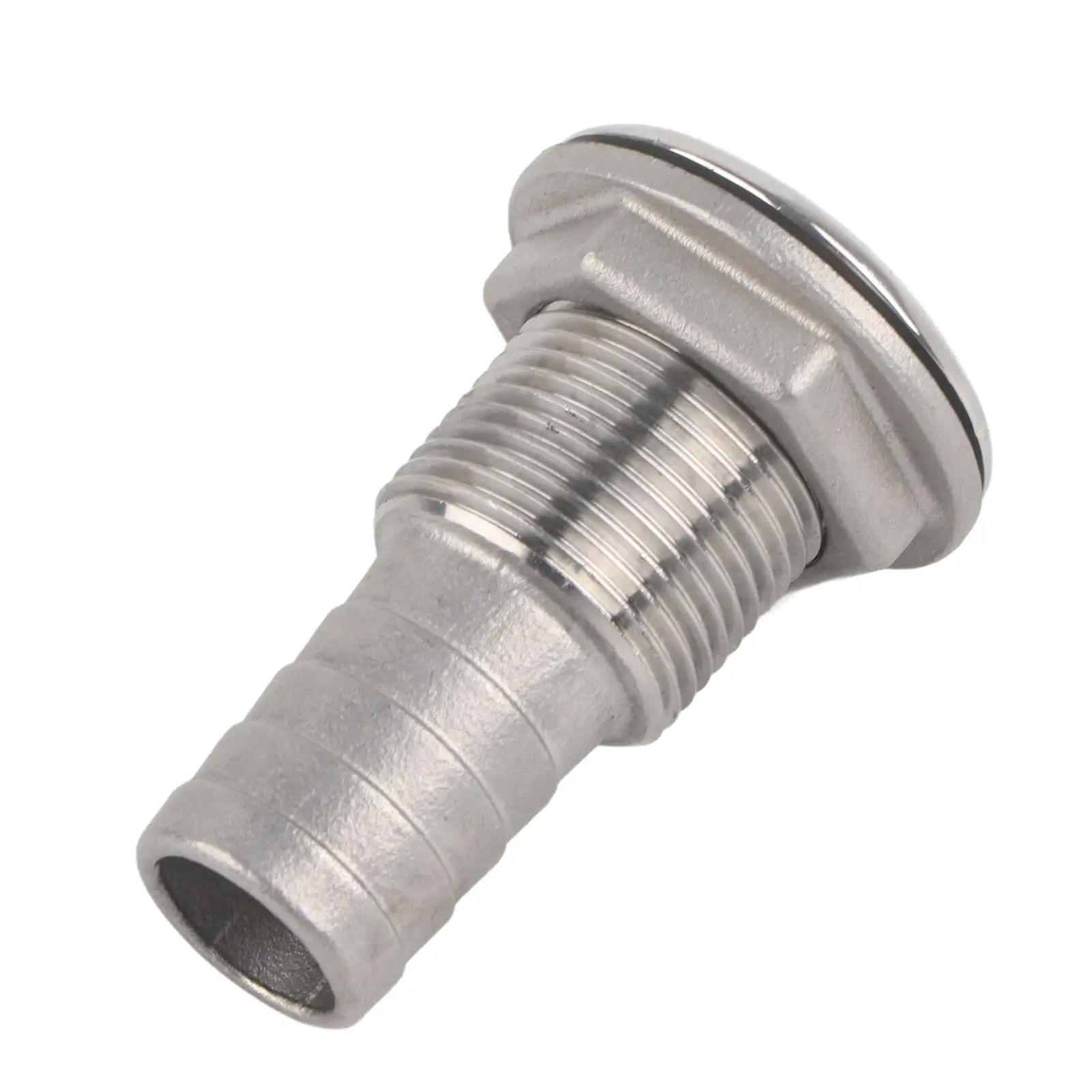 Stainless Steel for marine Thru-Hull Fitting with Hose Barb for Drainage - Durable Barbed Connector