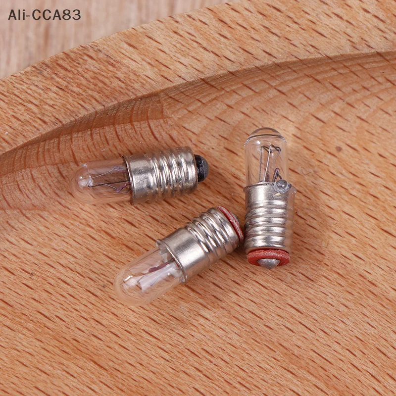 CCA83-10Pcs/Lot Mini Indicator Light Bulb E5 Screw Mouth Miniature Lamp Light Bulb 6.3V 12V 24V 0.1A Small Bulb Signal Lamp Bead