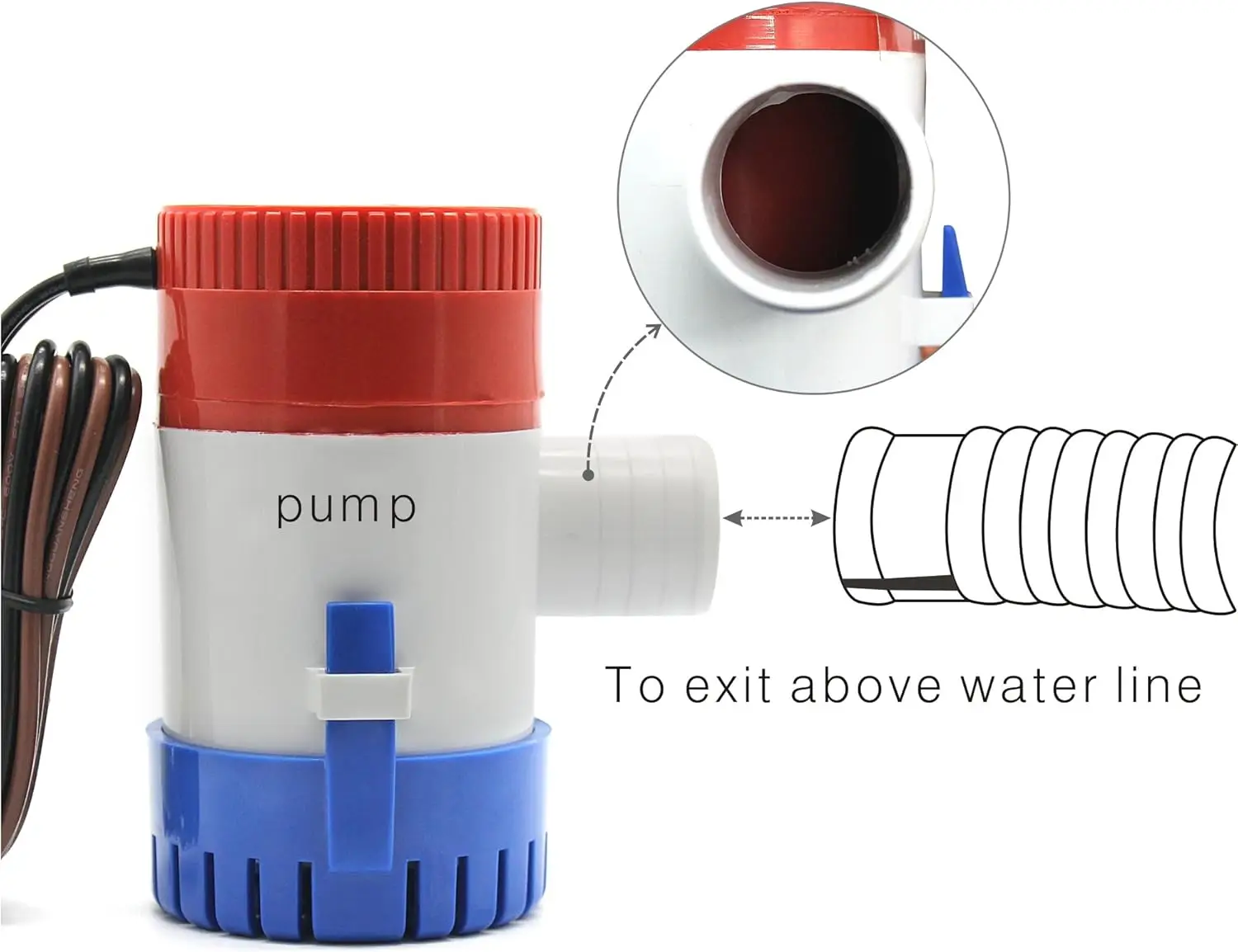 뜨거운 12V 진공 워터 펌프 잠수정 해양 보트 빌지 펌프 1100GPH 워터 펌프 보트 수상 비행기 모터 하우스 하우스 보트에 사용