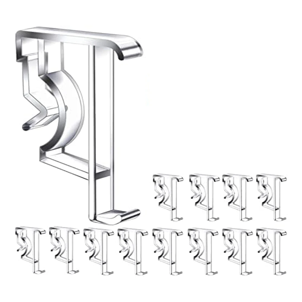 2 Inch Clear Blind Clips for Valance, Hidden Valance Clips for Wood or Faux Wood Horizontal Blinds Valance (12 Pieces)