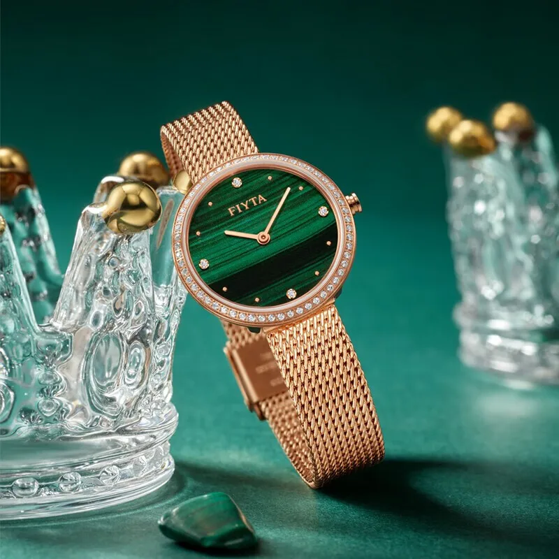 

Часы FIYTA женские кварцевые часы, водонепроницаемые с сапфировым стеклом, роскошные и модные женские часы