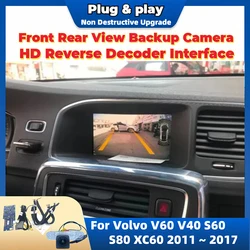 For Volvo V60 V40 S60 S80 XC60 2010 2011 2012 2013 2014 reversing camera Adapter interface Screen Improve Front rear camera